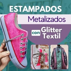 Estampado Metalizado con Glitter Textil
