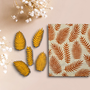 Set 5 sellos Estampado Textil Helecho