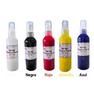 Spray Pintura Textil Colores Esenciales 60/100 ml. Telas Claras