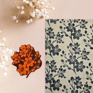 Sello estampado textil 20 cm Flor de Cerezo