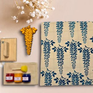 Kit 1 Sello 20 cm Flor de Pluma +3 Pinturas* +Esponja +Tela +Barén +Manual de Instrucciones