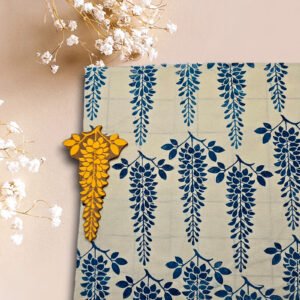 Sello estampado textil 20 cm Flor de Pluma