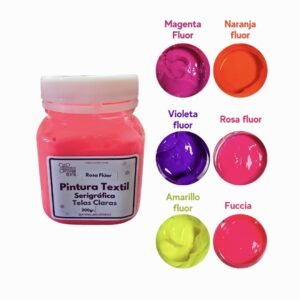 Pintura Textil Serigráfica Línea Flúor 200 grs.