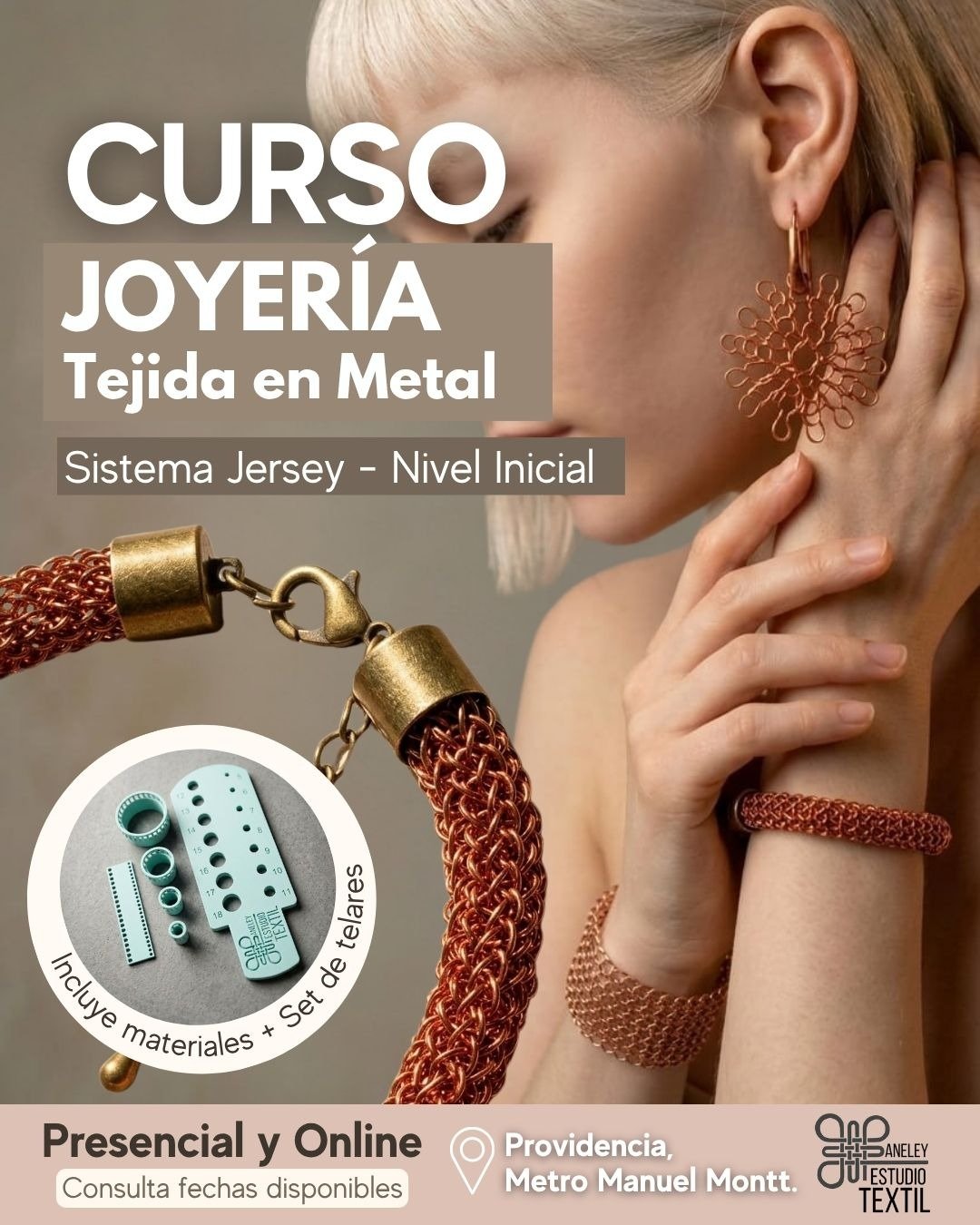 Curso de Joyería Tejida en Metal – Sistema Jersey | Nivel Inicial - Imagen 2