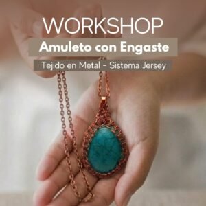 Workshop Amuleto con Engaste Tejido en Metal · Sistema Jersey